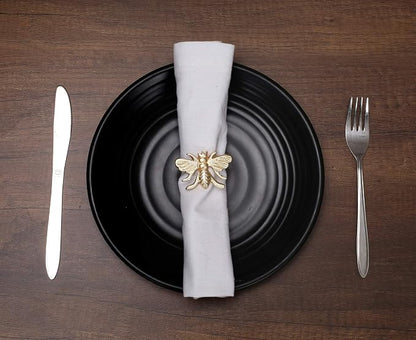 Alpha Living HOMEAntique Gold Metal Napkin Rings - Image 8