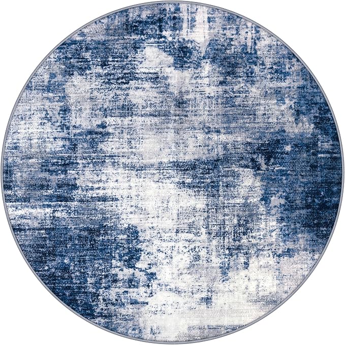 IOHOUZE Round Area Rug 5 Ft Circle Entryway Rugs Round Washable Door Mat Indoor - Image 9