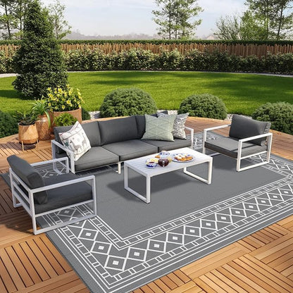 GENIMO Outdoor Rug Waterproof for Patio Decor, Camping Mats for Outdoor Decor - Image 8