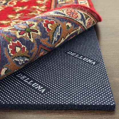 DELLUNA Non-Slip Area Rug Pad 2'x10', 3/8" Thick Double Side Rubber + Felt by DELLUNA