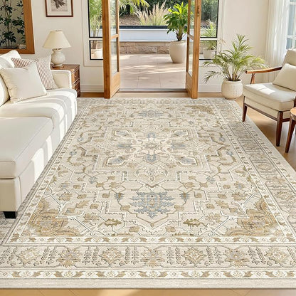Madane 5x7 Area Rugs for Living Room, Stain Resistant Washable Rug, Non-Slip by Madane