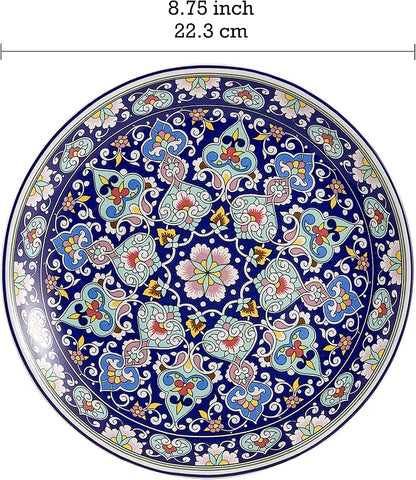 Bico Mandala Kaleidoscope Salad Plates Set of 4, 8.75 Inch Ceramic Dessert - Image 2