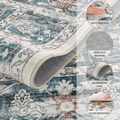 Washable 9x12 Area Rug for Living Room & Dining Room - Image 3