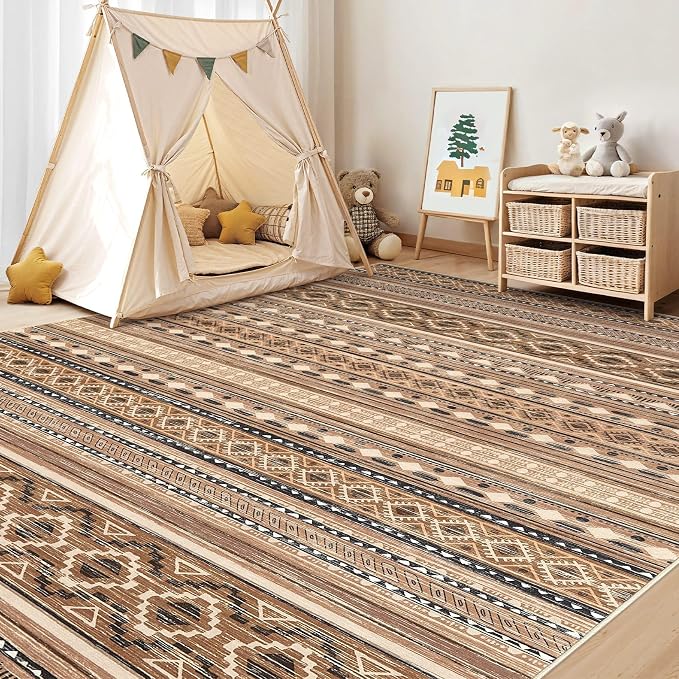 cotiled 10x12 Area Rugs Living Room Rug: Washable Boho Rugs - Image 8