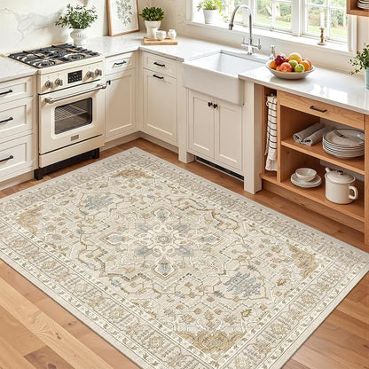 Madane Area Rug 3x5, Entryway Washable Vintage Runners Bedroom Non Slip Indoor - Image 3