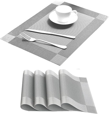 Table Placemats Dining Table Place Mats Set of 4 Heat Resistant Insulation by Yiaizhuo