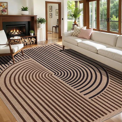 Tangsoo Rainbow Easy Jute Rug 6x9 Washable Area Rugs - Image 2