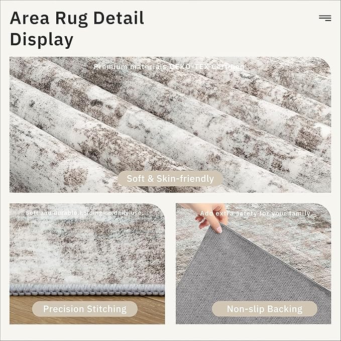 Soalmost 3x5 Rug, Abstract Small Area Rug - Image 6
