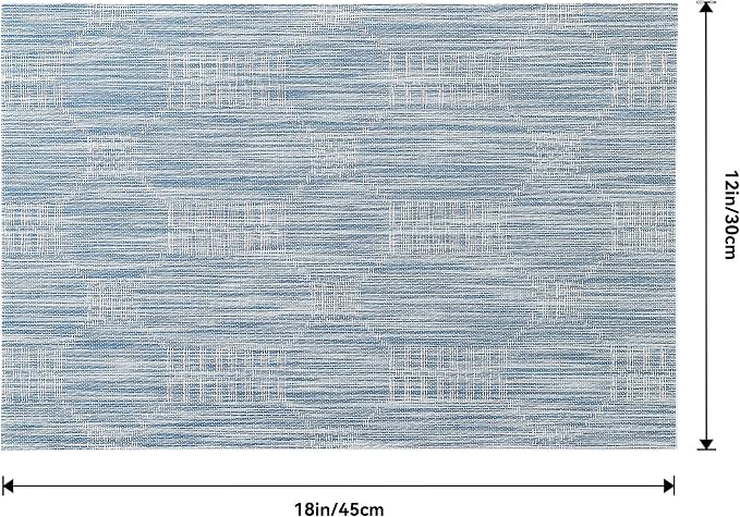 Leetaltree Jacquard Blue Placemats Set of 8 - Image 9