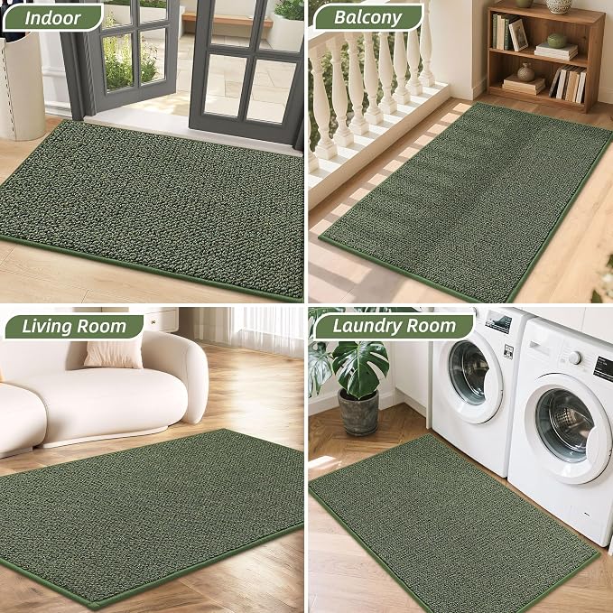 BEQHAUSE Dirt Trapper Door Mat 20" x 32", Non-Slip Washable Doormats Entrance - Image 8