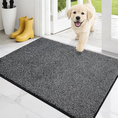 PURRUGS Dirt Trapping Door Mat 24" x 35.5", Non-Slip Machine Washable Entry Rug by PURRUGS
