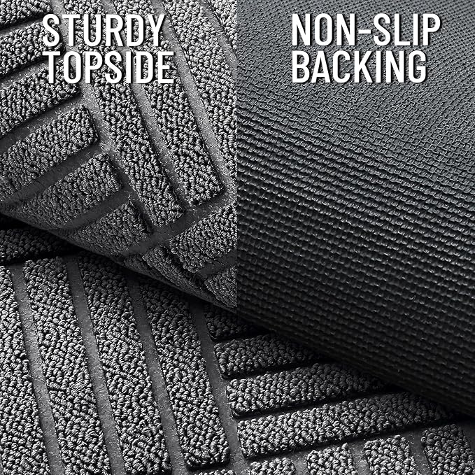 OLANLY Front Door Mat Outside Entrance 47x32, Heavy Duty Sturdy Natural Rubber - Image 3