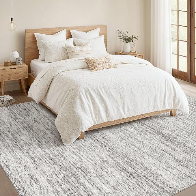 Nakagishi 5X7 Area Rugs Living Room: Washable Large Vintage Rug Neutral - Image 5