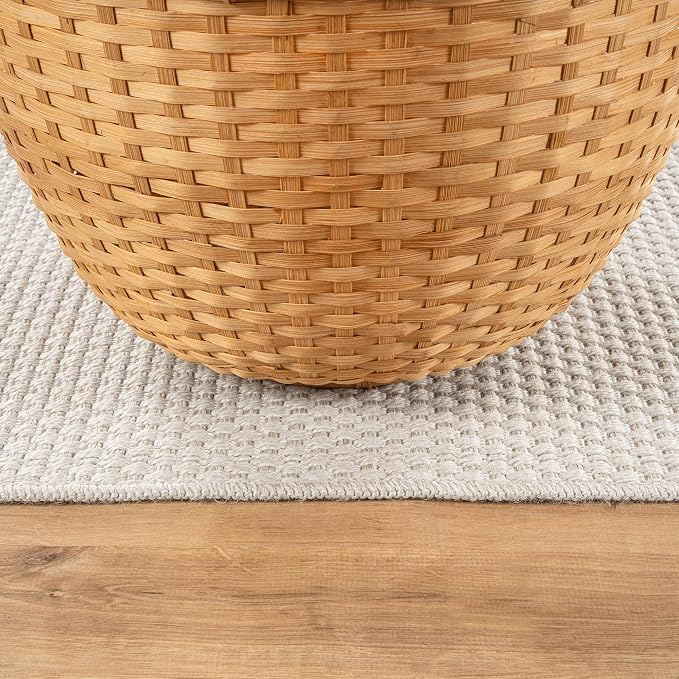 CAMILSON Easy Jute Rug 2x3, Indoor Outdoor Off-White Farmhouse Area Rugs - Image 5
