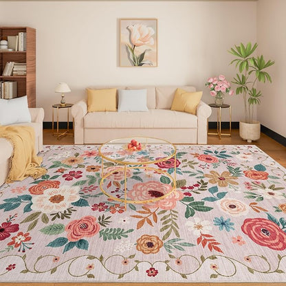 DUKINO 8x10 Area Rug, Floral Rugs - Image 4