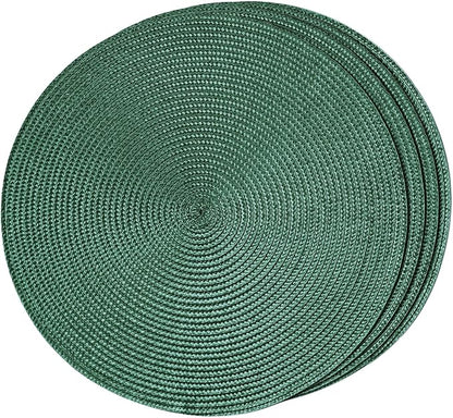 FunWheat Round Braided Placemats Set of 4 Table Mats by FunWheat