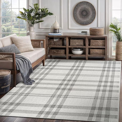 CAMILSON Easy Jute Rug 8x10, Indoor Outdoor Off-White Color Fiber Area Rugs - Image 8