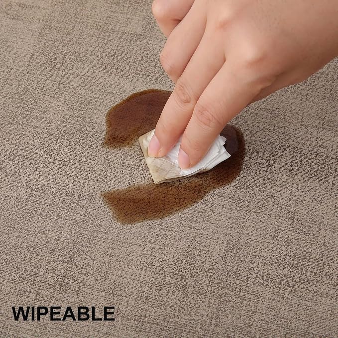 Faux Leather Heat Resistant Placemats 4 Packs, Waterproof Wipeable Dining PU - Image 5