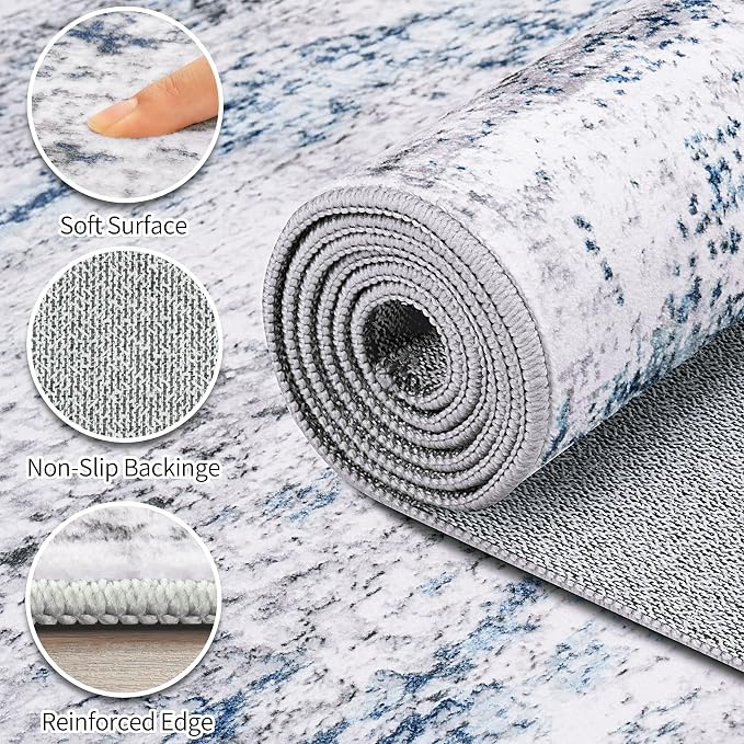 Area Rug Living Room Rugs: 9x12 Large Soft Indoor Carpet Modern Abstract Rug - Image 8