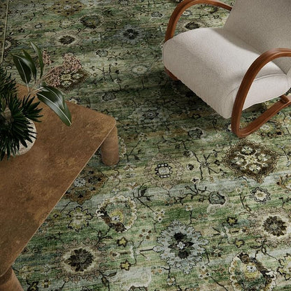 Washable Area Rugs for Living Room: 8x10 Rug Boho Vintage Rugs Stain Resistant - Image 4