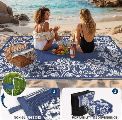 Garvee Outdoor Rugs 8’x10’ Waterproof Reversible Mats, Large Area Plastic Straw - Image 5