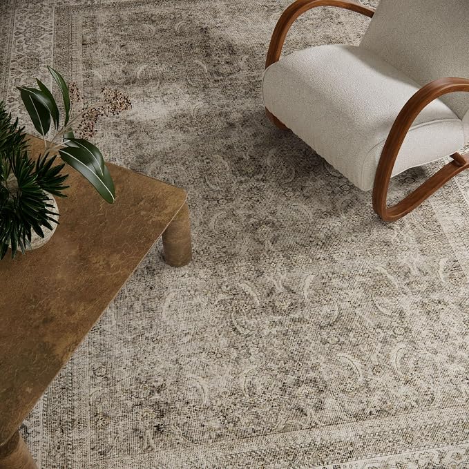 Washable Area Rugs for Living Room: 9x12 Bedroom Rug Boho Vintage Area Rug - Image 4