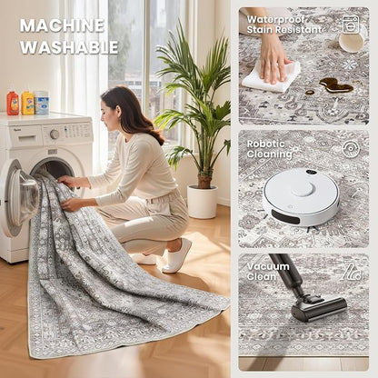 zesthome 3x5 Area Rug Ultra Soft Washable Rug, Non Slip Area Rug Indoor Entrance - Image 5