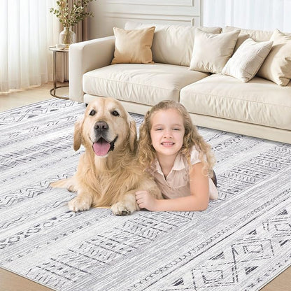 cotiled 5x8 Area Rugs Living Room Rug: Washable Boho Rugs - Image 5