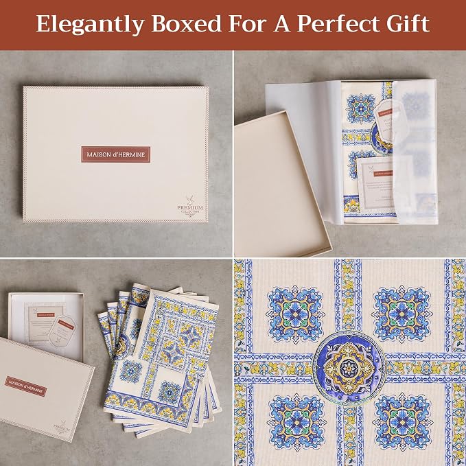 Maison d' Hermine Placemats Set of 4 Reusable 100% Combed Cotton | Cloth Place - Image 6