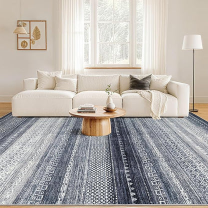 Nakagishi Area Rug 6x9 Living Room: Washable Boho Large Neutral Soft Modern - Image 4