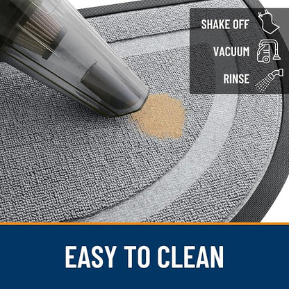 OLANLY Half Circle Door Mat Indoor Outdoor Entrance Welcome, Waterproof - Image 6