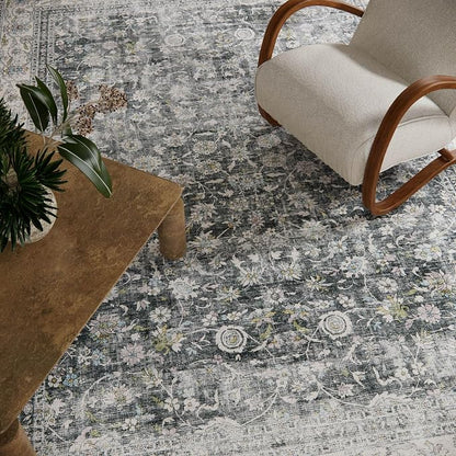 Machine Washable Rugs for Living room: 8x10 bedroom Rug Vintage Boho Area Rug - Image 4
