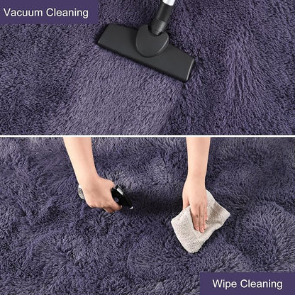 YJ.GWL Fluffy Runner Rugs for Bedroom Living Room Soft Shag Rug 2x6 Feet - Image 5