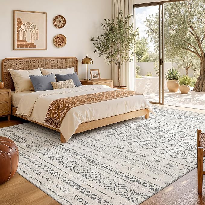 Nakagishi Area Rug Living Room Rugs: 8x10 Large Soft Machine Washable Boho - Image 6