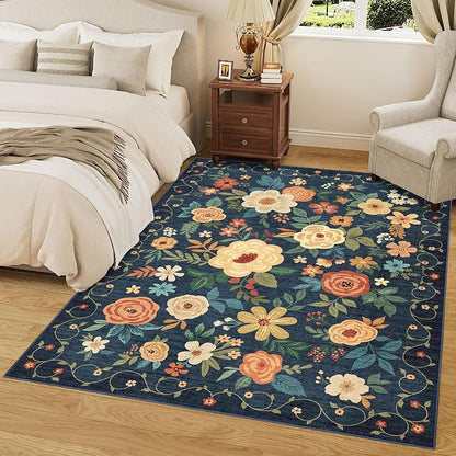 DUKINO 6x9 Area Rug, Floral Rugs - Image 6