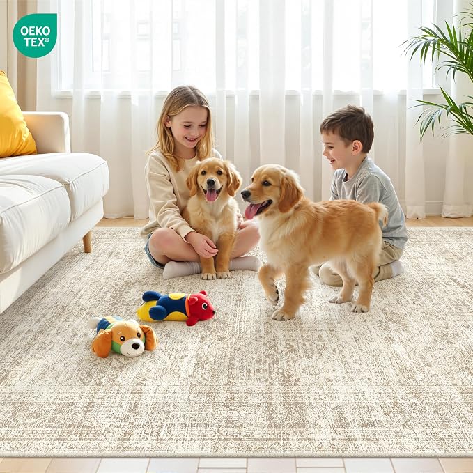 6x9 Rug for Living Room, Soft Low Pile Indoor Washable Rugs for Bedroom - Image 9