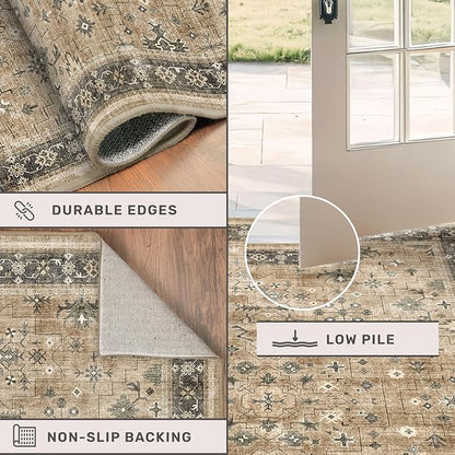 Hazo Haus Traditional Washable 3x4 Entry Rug, Mudroom Indoor Entrance Door Mat - Image 4