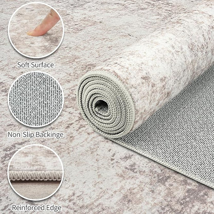Area Rugs 5x7 Living Room: Large Soft Washable Rug Modern Abstract Anti-Skid - Image 8