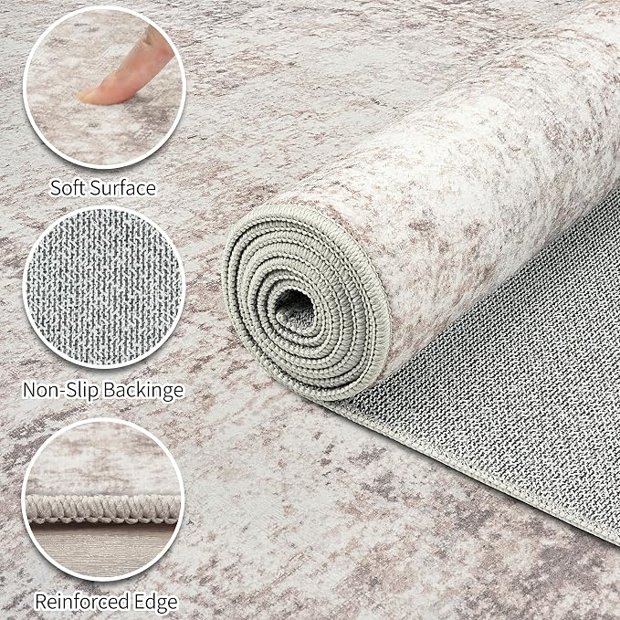 Area Rugs 10x14 Living Room: Large Soft Washable Rug Modern Abstract Anti-Skid - Image 8