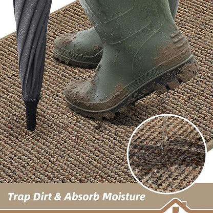 BEQHAUSE Dirt Trapper Door Mat 20" x 32", Non-Slip Washable Doormats Entrance - Image 3