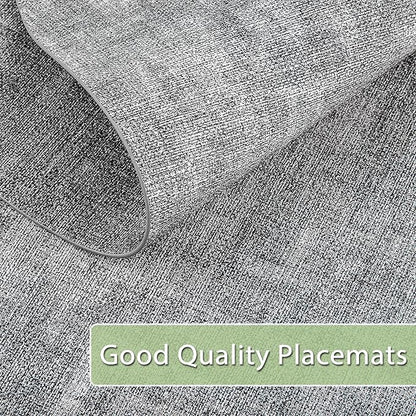 Placemats Set of 12 Washable, Heat Resistant Table Placemats Wipeable Faux - Image 2