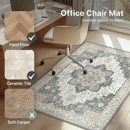 36"x48" Office Chair Mat for Hardwood Tile Floor, Under Desk Carpet Protector - Image 3