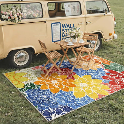 GENIMO Indoor Outdoor Area Rug 4'x6', Machine Washable Rugs - Image 4