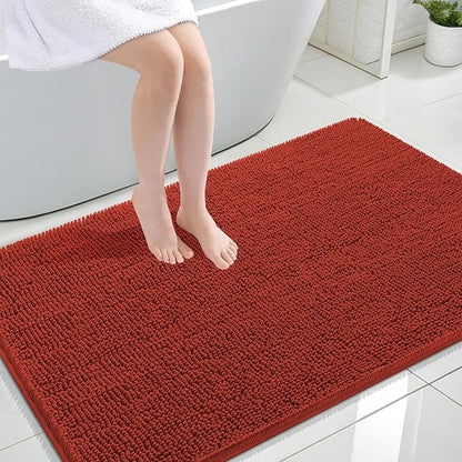 OLANLY Large Bathroom Rugs 44x32, Soft Absorbent Chenille Bath Rugs, Rubber by OLANLY