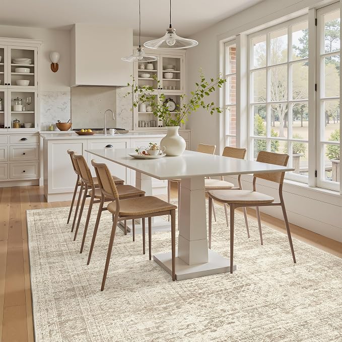 Soalmost 4x6 Area Rugs for Living Room, Vintage Washable Rugs for Dining Room - Image 8