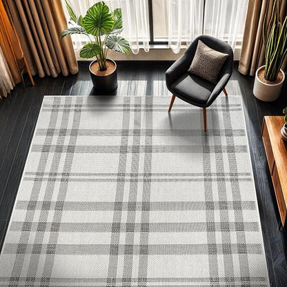 CAMILSON Easy Jute Rug 4x6, Indoor Outdoor Off-White Color Fiber Area Rugs by CAMILSONIndoorOutdoorAreaRugs