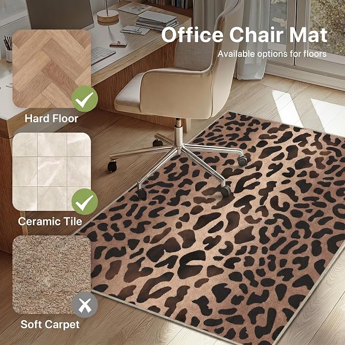 36"x60" Office Chair Mat for Hardwood Tile Floor, Under Desk Carpet Protector - Image 3