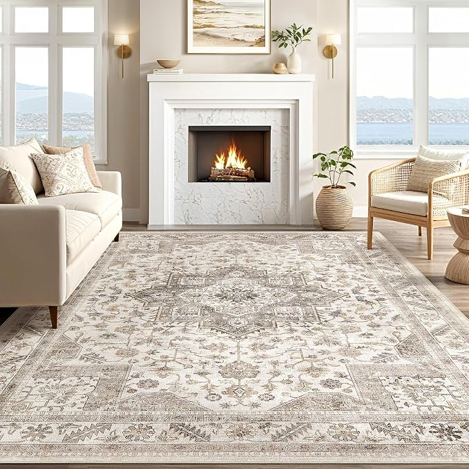 Vintage Living Room Area Rug 5x8 - Image 5