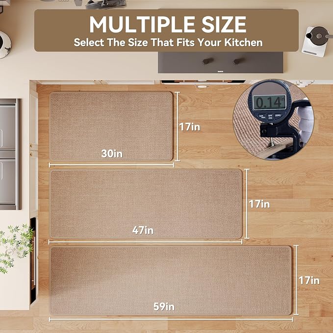 YDKGL Kitchen Mat Set of 2 PCS, Cushioned Non Slip Rugs - Image 2