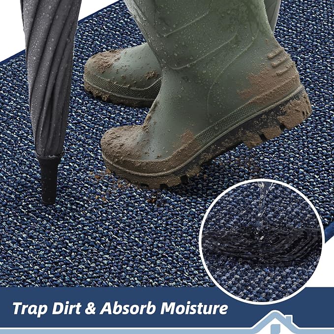 BEQHAUSE Dirt Trapper Door Mat 36" x 60", Non-Slip Washable Doormats Entrance - Image 3